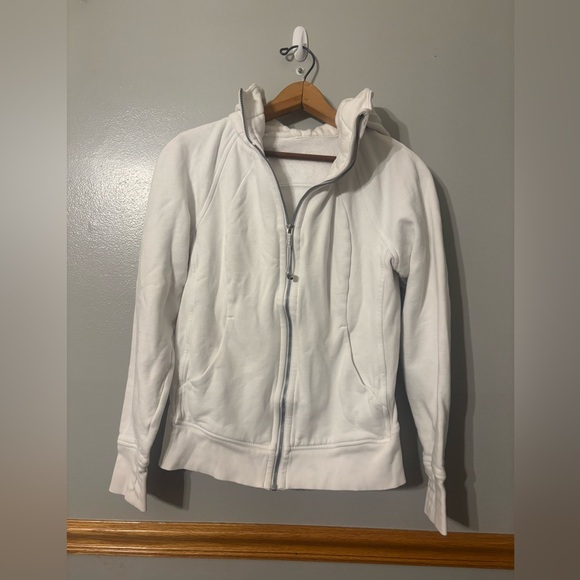 lululemon athletica Tops - White Full Zip Scuba Size 6